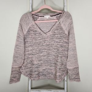 Altar'd State NWT Medium Pink Metallic knit v-neck sweater